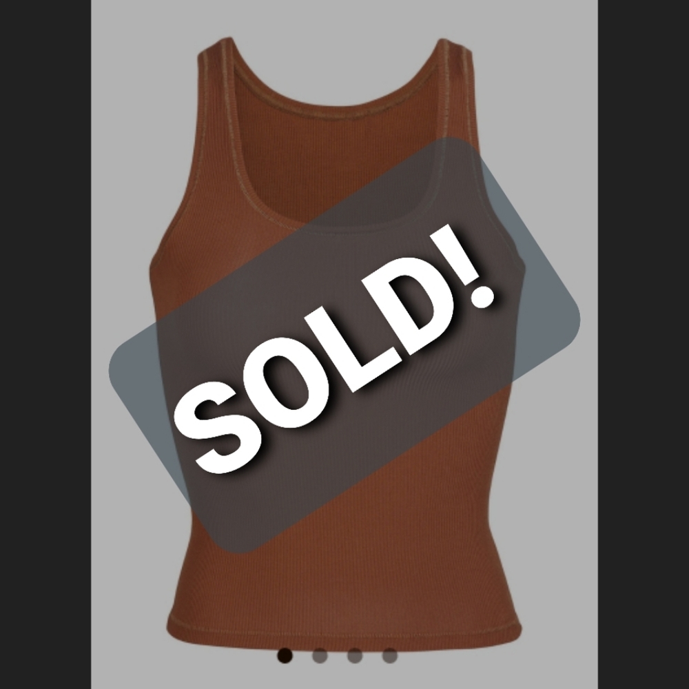 SOLD! SKIMS soft lounge tank copper